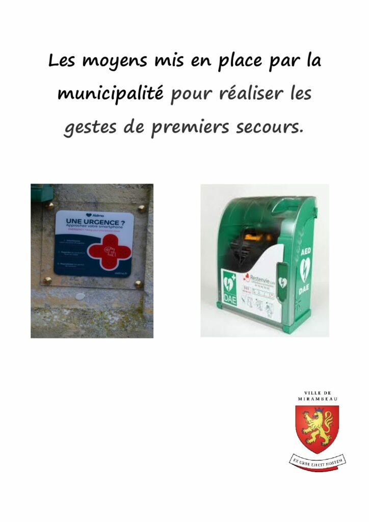 Où trouver les défibrillateurs et les plaquettes AIDMA